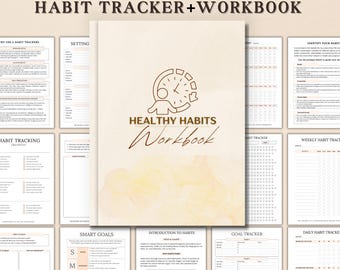Build Better Habits Workbook, Atomic Habits Worksheet, Habit Building Journal, Monthly Habit Tracker Landscape,Routine Tracker,Habit Planner