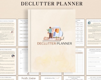 Planificador de orden, Lista imprimible para ordenar el hogar, Planificador para personas con TDAH, Cuaderno de trabajo para ordenar, Ordena tu hogar, PDF de gestión del hogar
