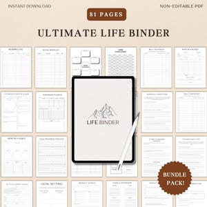 Può includere: Un planner digitale con 81 pagine per organizzare la tua vita. Le pagine includono sezioni per i registri di lettura, le liste dei desideri dei libri, i pianificatori di manifestazione, l'impostazione degli obiettivi, gli obiettivi settimanali e altro ancora. Il planner non è modificabile e viene fornito come download PDF.