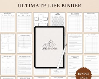 Ultimate Life Planner Bundle, Productivity Planner, Home Management, Adhd Life Binder, Adhd Organizer Binder, Monthly calendar 2026 2027 PDF