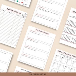 Reading Planner Bundle Printable, Reading Journal, Reading Challenges ...