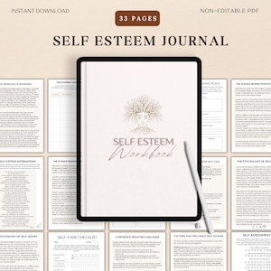 Teen Mental Health Self-esteem Workbook,Core Beliefs, Boundaries Workbook, Therapy, CBT Worksheets, Self Confidence and Self-Love Worksheets