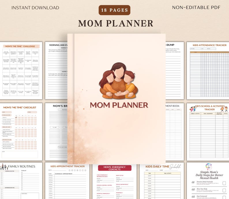 Ultimate Mom Planner BUNDLE, Mom Life Planner, Home Management ...