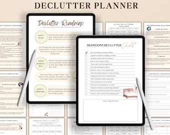 Planificador imprimible para ordenar, Lista de verificación para ordenar el hogar, Planificador para el hogar con TDAH, Cuaderno de ejercicios para ordenar, Ordena tu hogar, Gestión del hogar