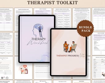 Therapeuten Toolkit, Therapie Arbeitsbuch + Fortschritt Notizen für Therapeuten, CBT Arbeitsblätter, Trauma Heilung Arbeitsblätter, Therapie Werkzeuge PDF