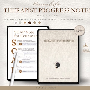 Therapist Progress Notes Template | Digital Download | Mental Health Counseling Forms | Printable PDF for Therapists | Therapy Session Notes