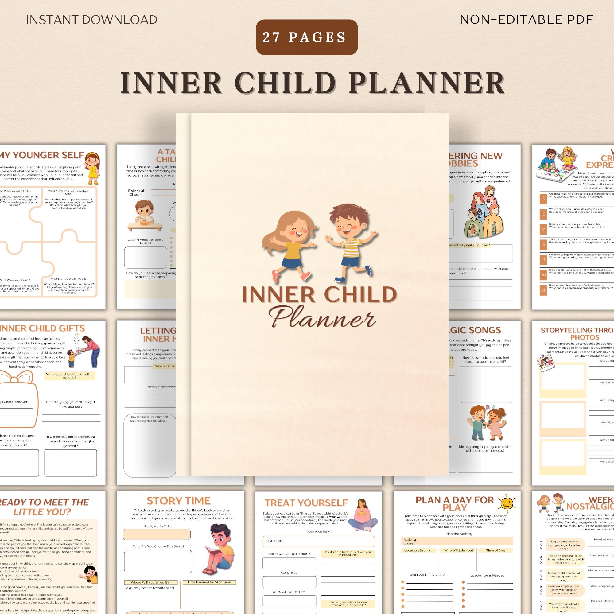 Inner Child Planner, Attachment Styles, Core Wounds, Abandonment ...