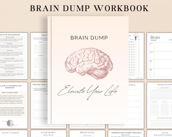 Cuaderno de ejercicios para el TDAH, claridad mental, matriz de prioridades, diario de salud mental, planificador diario para el TDAH, productividad, lista de tareas imprimible en PDF.