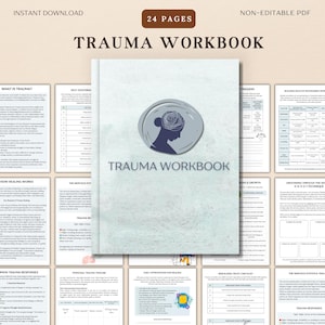 Trauma Workbook for teens and adults, Healing from Trauma, Childhood Trauma, Therapy Worksheets, Therapist resources, Trauma Recovery A4/PDF