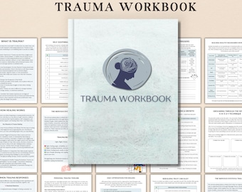 Manual de trauma para adolescentes y adultos, Sanación del trauma, Trauma infantil, Hojas de trabajo terapéuticas, Recursos para terapeutas, Recuperación del trauma (A4/PDF)