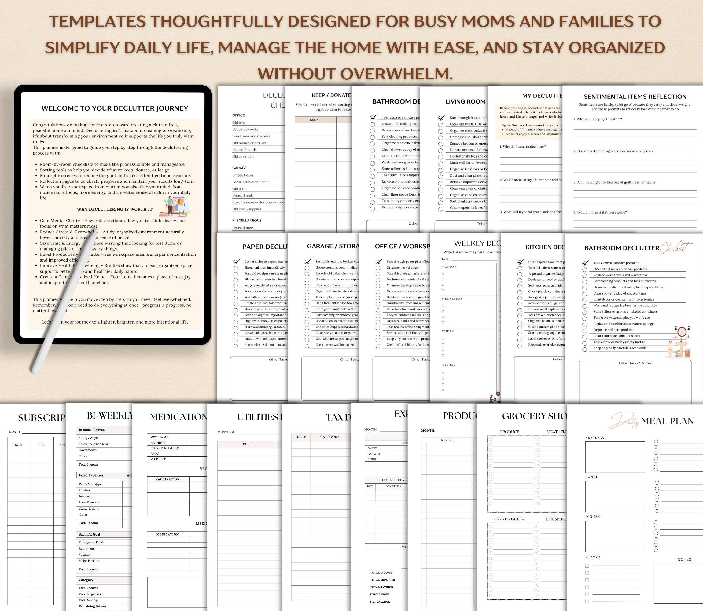 Ultimate Mom Planner BUNDLE, Mom Life Planner, Home Management ...
