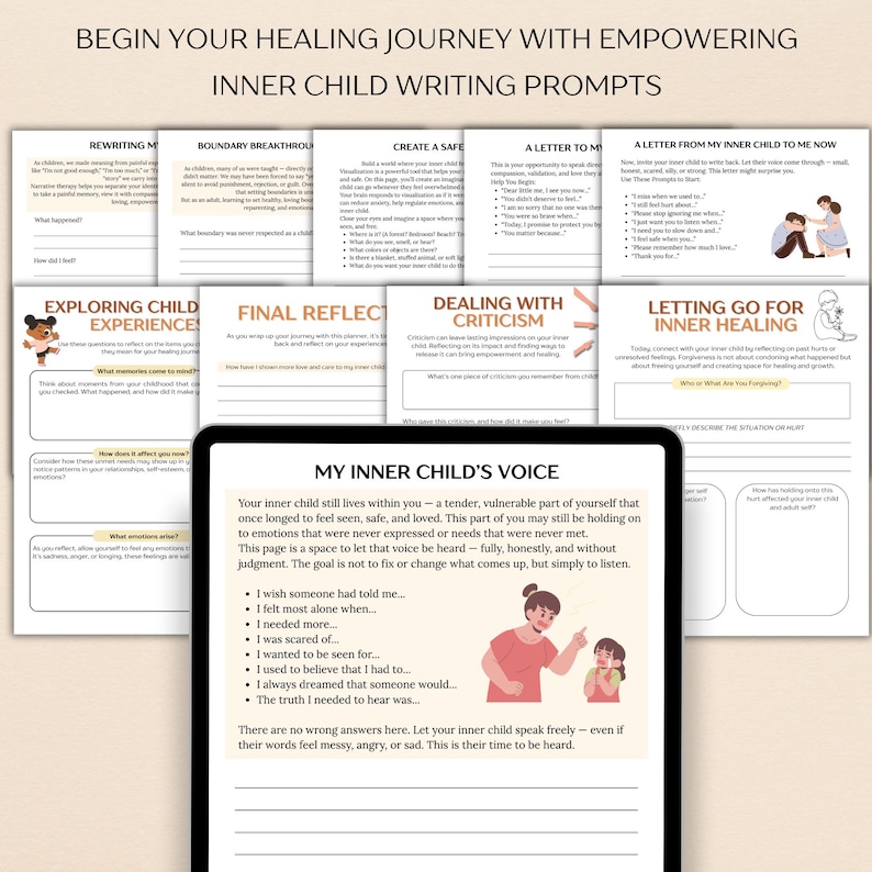 Inner Child Healing Workbook & Planner Bundle, Shadow Work, Trauma ...