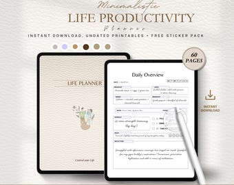 Planificador de vida definitivo, Carpeta de vida, Organizador de vida, Planificador del hogar, Planificador de productividad, Presupuesto familiar, Planificador para TDAH, Gestión del hogar