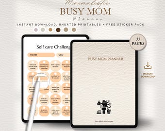Printable Mom Life Planner, Mom Planner, Busy Mom, Life Planner, Home Management Planner, Household Binder, Cleaning Planner, Family planner