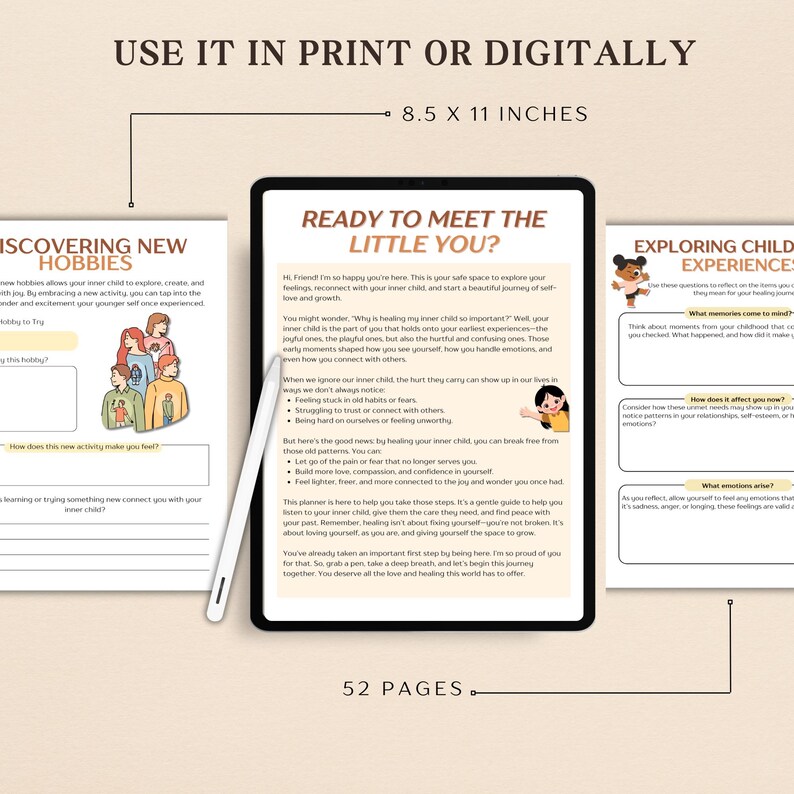 Inner Child Healing Workbook & Planner Bundle, Shadow Work, Trauma ...