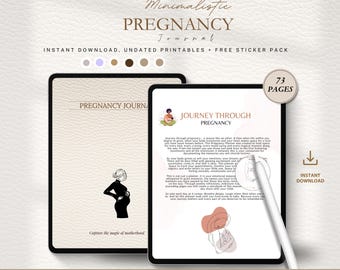 Pregnancy Journal First Time Mom, Pregnancy Planner, Newborn Baby book, New Mom Planner, Baby Planner, Trimester trackers, Pregnancy Journal