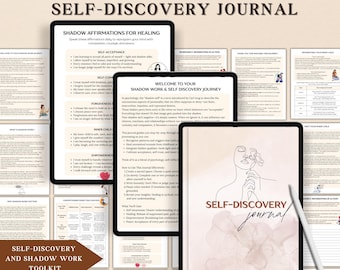 Diario de autodescubrimiento, herramientas terapéuticas, hojas de trabajo sobre salud mental, trabajo con la sombra, sanación de traumas, ejercicios de escritura para la sanación del niño interior (PDF)