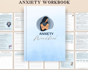 Anxiety Relief Workbook, CBT Therapy Tools, Anxiety Toolkit, Managing Anxiety, Therapy Worksheets, Therapy Tools, CBT Worksheets PDF