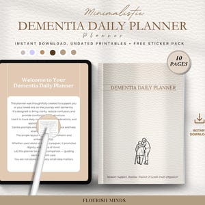 Dementia Daily Planner: Caregiver Routine Tracker (Digital Download PDF)