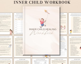 Manual de sanación del niño interior, sanación emocional, hojas de trabajo para la reparentalización, herramientas para la terapia del trauma infantil, sanación de heridas profundas y abandono.