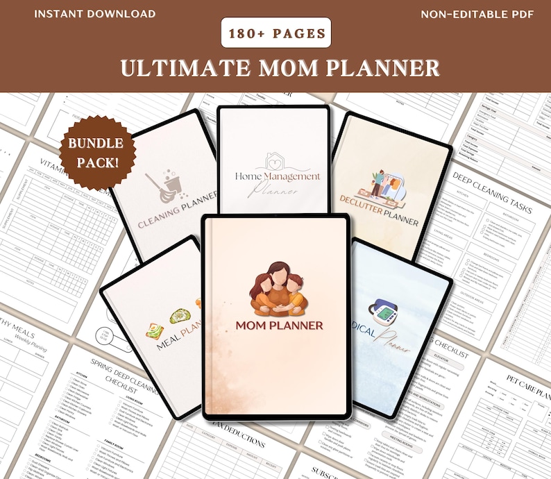 Ultimate Mom Planner BUNDLE, Mom Life Planner, Home Management ...