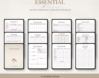 Ultimate Life Planner, All-in One Life Binder, dagelijkse wekelijkse maandelijkse planner, ADHD Life Planner, Adhd-productiviteitsplanner, Home Binder PDF