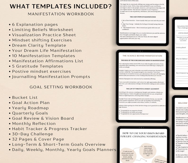 New Year Goal Planner 2026, SMART Goal Setting Kit, Vision Board Kit ...