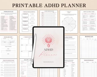 Adhd planner bundle for adults, Adhd Life planner,brain dump planner, ADHD Productivity planner,life organiser, ADHD organization,Adhd tools