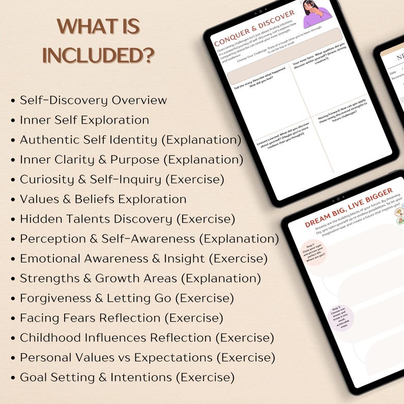 Discover True Self Journal, Inner Healing & Self-discovery, Mental ...