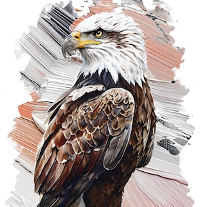 Bald Eagle Wall Art Print, Majestic Bird of Prey Digital Poster, Rustic Wildlife Home Decor, Patriotic Animal Artwork Download