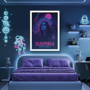 Vintage Horror Movie Rolled Poster - Suspiria Art Print - Wall Decor for Home, Halloween, Movie Buffs, Gothic Style, Gift Idea