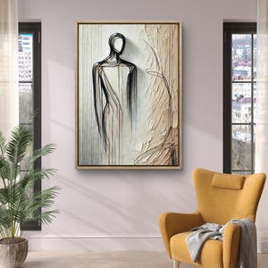 Framed Matte Canvas Art | Abstract Wall Decor, Modern Home Accent, Unique Gift, Contemporary Artwork, Gallery Wall