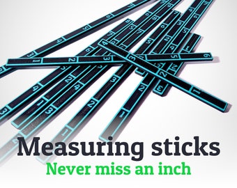 Measuring sticks from 3" to 12" for warhammer and wargaming