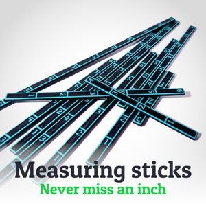 Measuring sticks from 3" to 12" for warhammer and wargaming