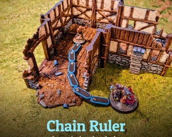 Chain ruler for wargaming, Tabletop Games, RPGs and more with custom length and color