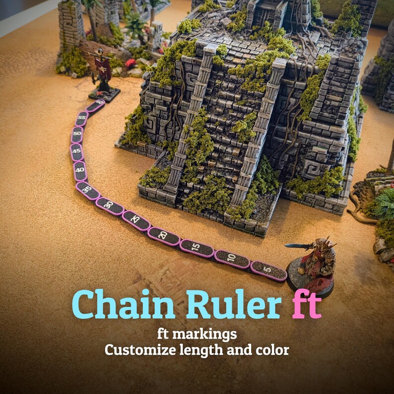 Chan Ruler Chain Ruler Ft for Tabletop Games, Rpgs and More With Custom Length and ...