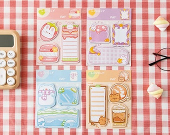 Kawaii Sticky Notes | To-do list, cute, colourful, bear, animals, office stationery, back to school, pastel, bunny, memo pad