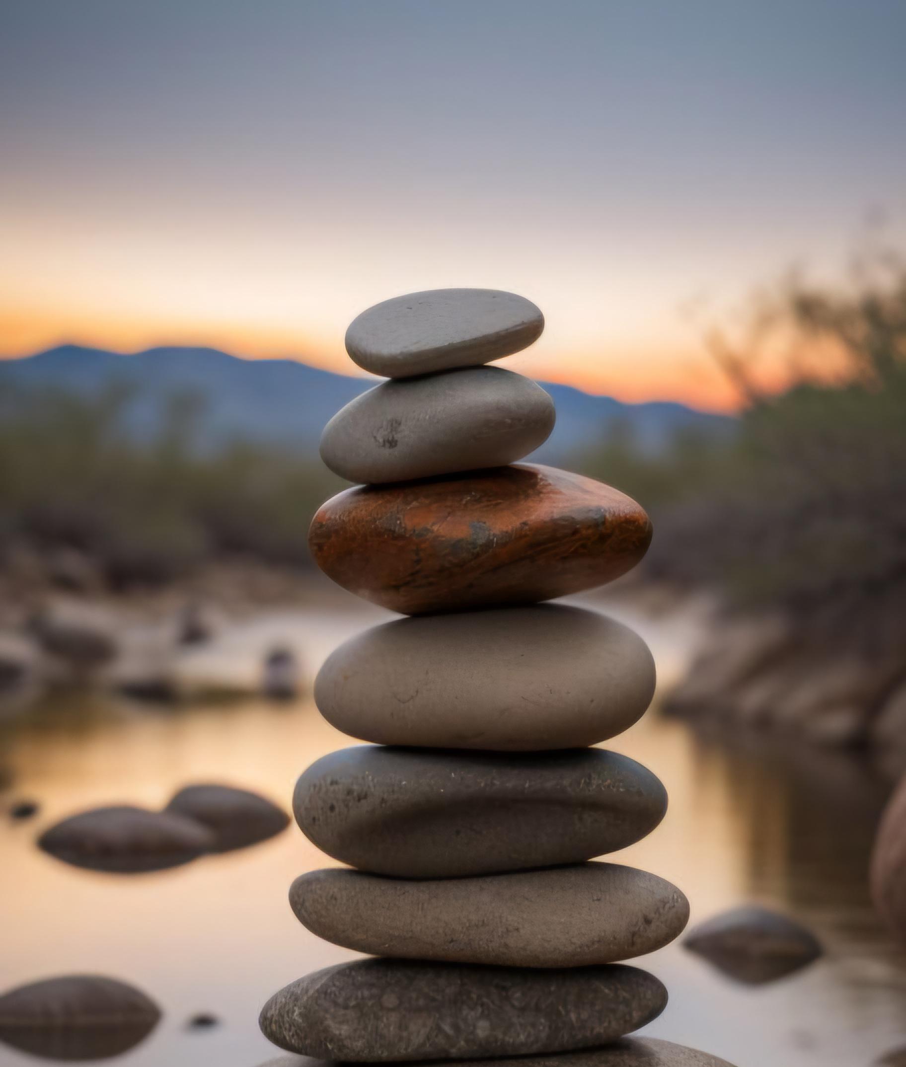 Stacking Riverbed Rocks Carefully Curated 7-stone Loose River Rock Stacking Cairn Set – 3-4 ...