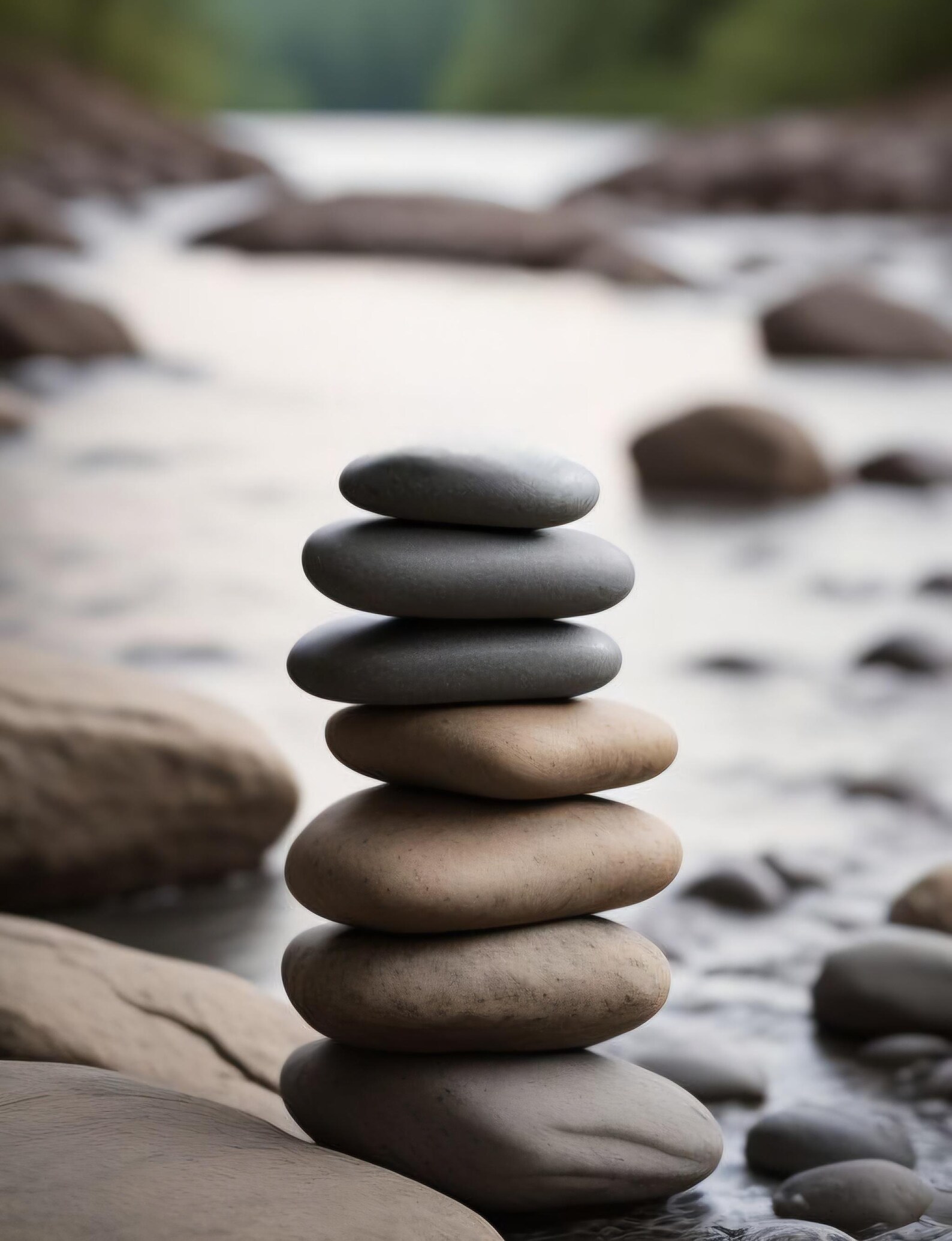 Carefully Curated Small 7-stone Loose River Rock Stacking Cairn Set, 2 ...