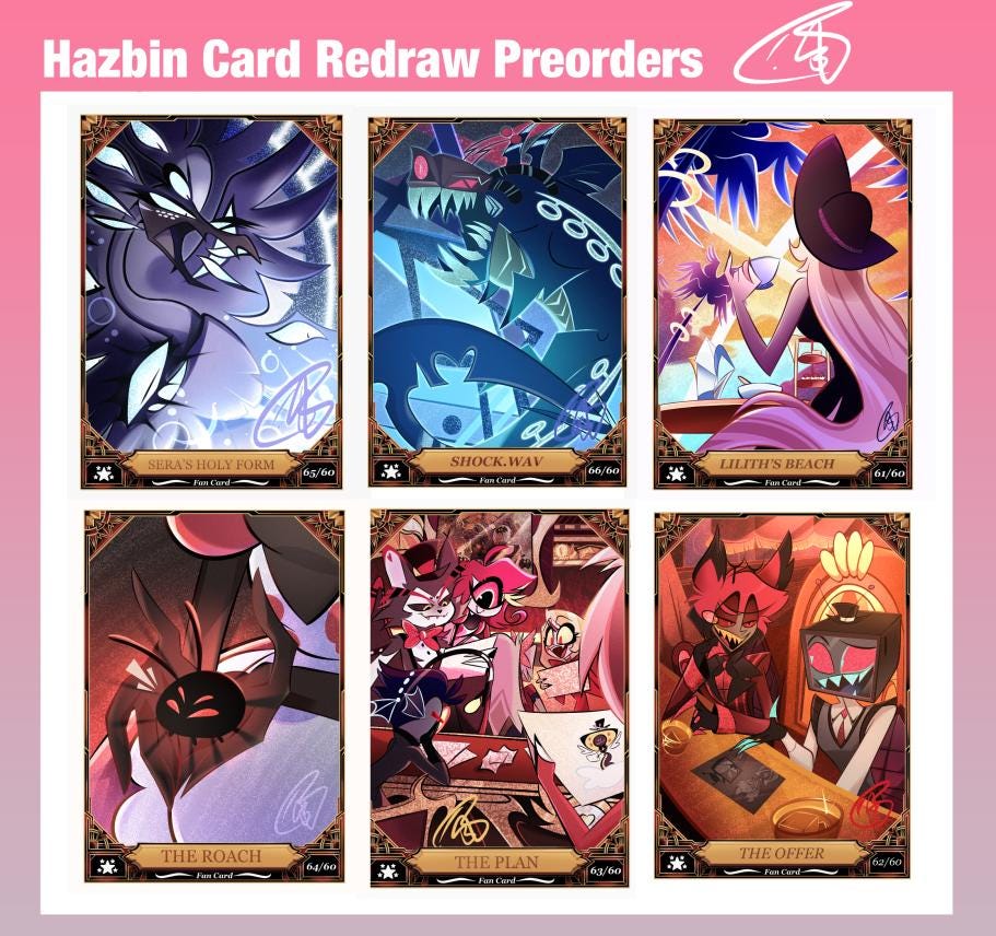 Hazbin Hotel Fan Trading Card - Etsy Hazbin Hotel Fan Trading Card - Etsy