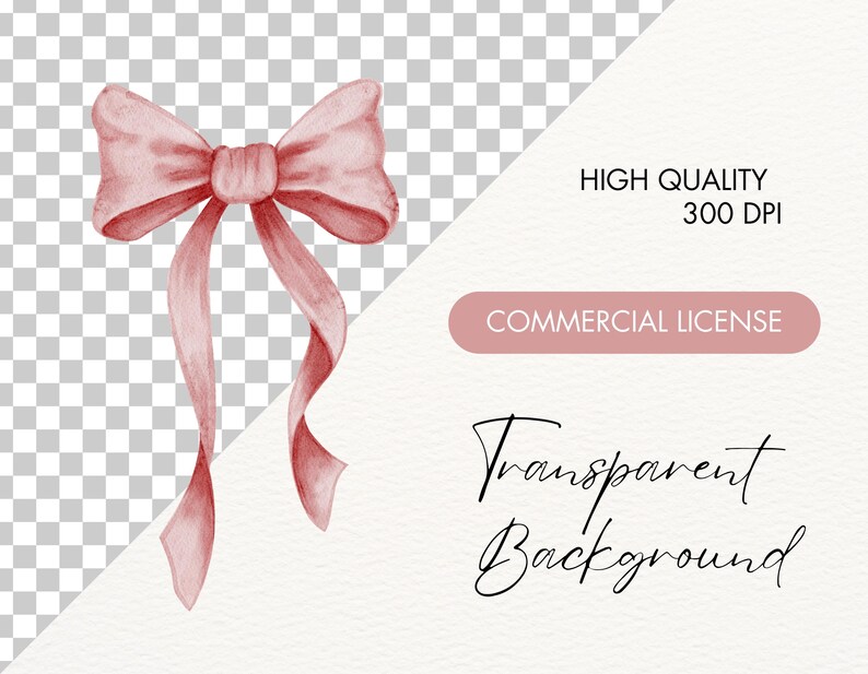 Watercolor Bows PNG Clipart Pink Ribbon Bows Clipart for Baby Shower ...
