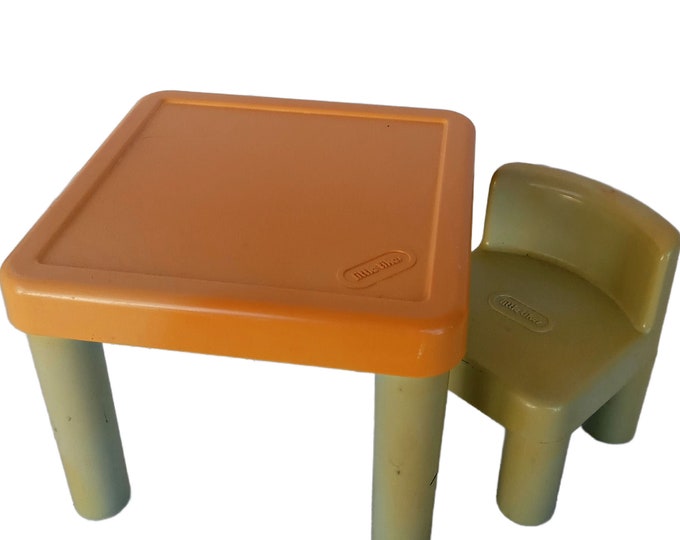 Vintage Little Tikes Table and Chair, Dollhouse Size Etsy