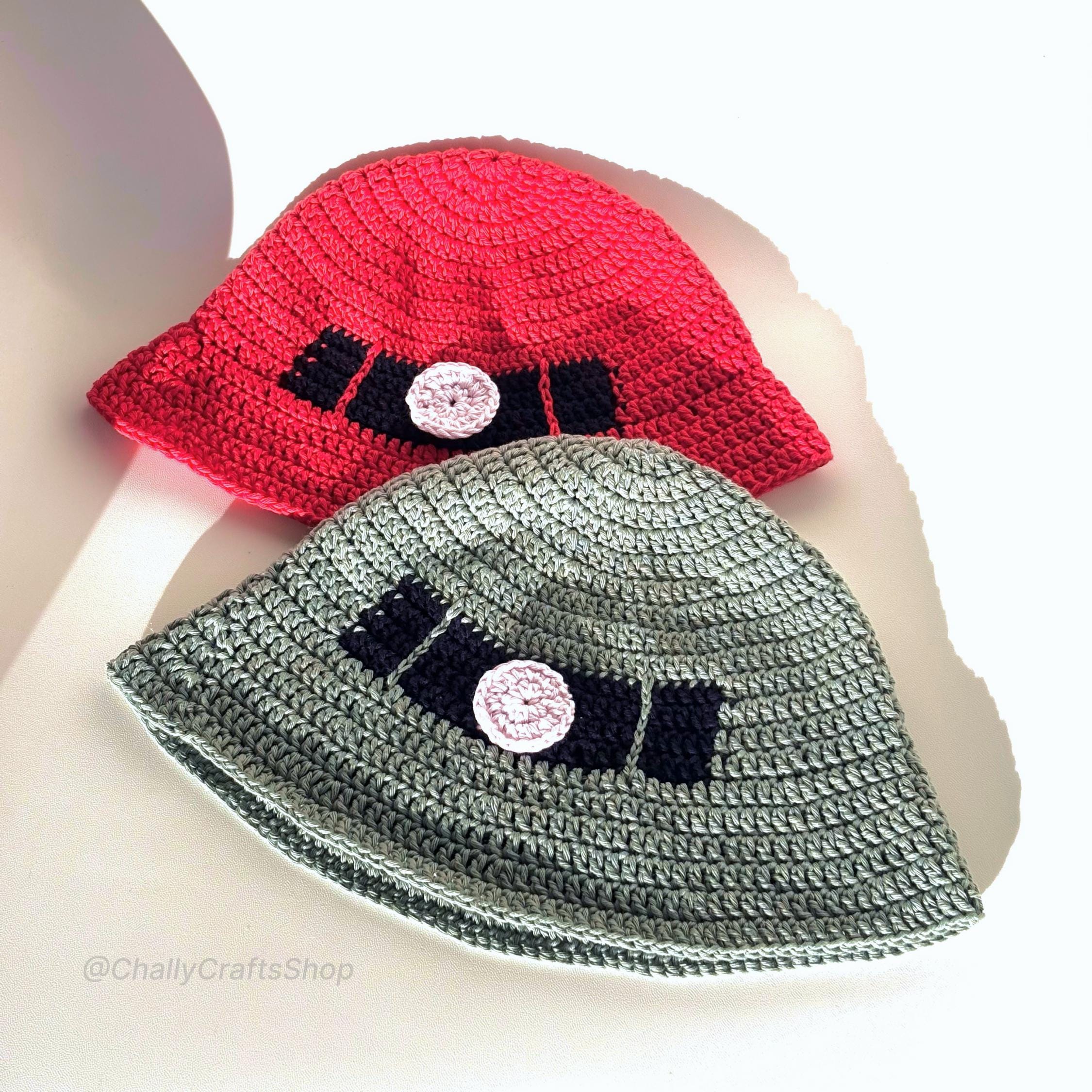 帽子 SHINYAKOZUKA Crochet Bucket Hat Zaku Bucket Hat Gundam Inspired Crochet Pattern PDF Download - Etsy