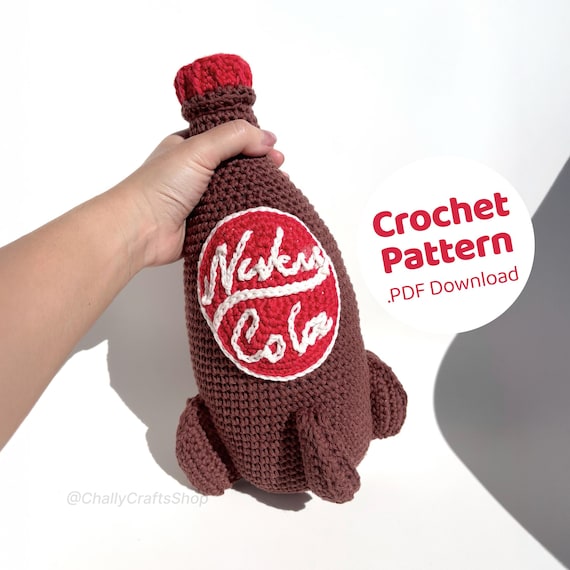 Cola Bottle Plushie Amigurumi Crochet Pattern PDF Download