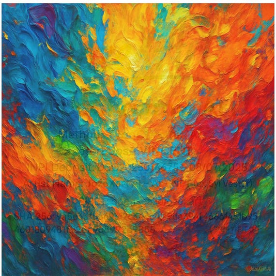 Fulgura – Digital Download of TypoChromic Abstract Art – Explosion of Light and Colors