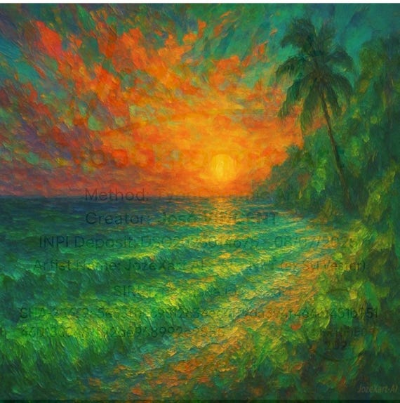 Solea – TypoChromic Abstract Art Digital Download – Caribbean Sunset