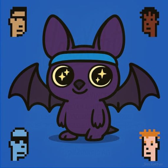 MoonBat – Midnight Echo | Digital Fine Art | TypoChromic Art I Totem Nocturne | Instant Download