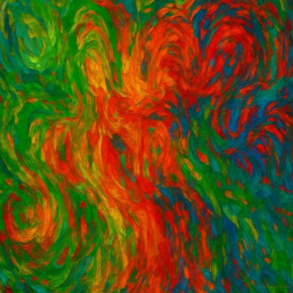 Ardor – TypoChromic Abstract Art Digital Download – Dance of Fire and Colors