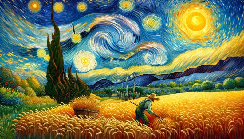 Tableau Vang Gogh Le semeur Van Gogh Telechargement instantané de 3 toiles image 3