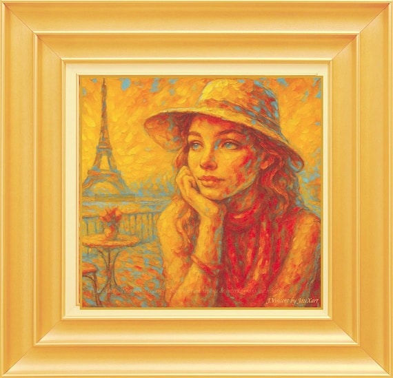 La beauté plaît aux yeux et la douceur charme l’âme | Abstrait Néo-expressionniste | Toile unique IA | By JozeXart I